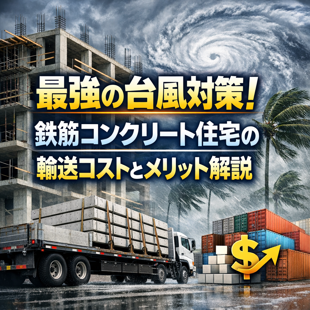最強の台風対策!鉄筋コンクリート住宅の輸送コストとメリット解説