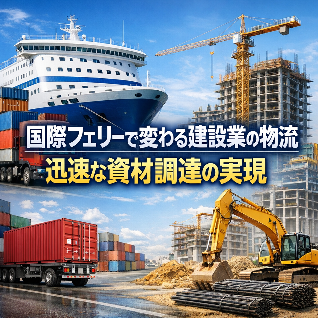 国際フェリーで変わる建設業の物流：迅速な資材調達の実現