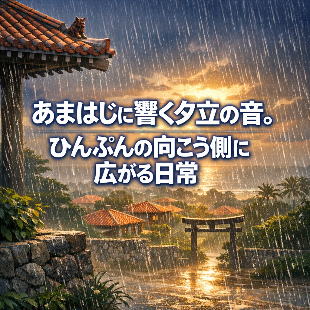 あまはじに響く夕立の音。ひんぷんの向こう側に広がる日常