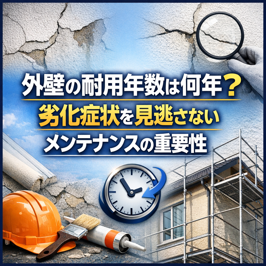 外壁の耐用年数は何年？劣化症状を見逃さないメンテナンスの重要性