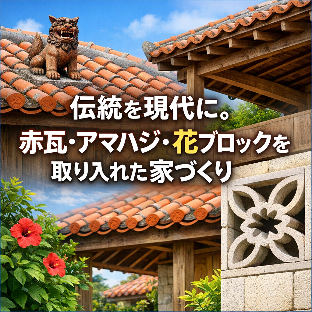 伝統を現代に。赤瓦・アマハジ・花ブロックを取り入れた家づくり