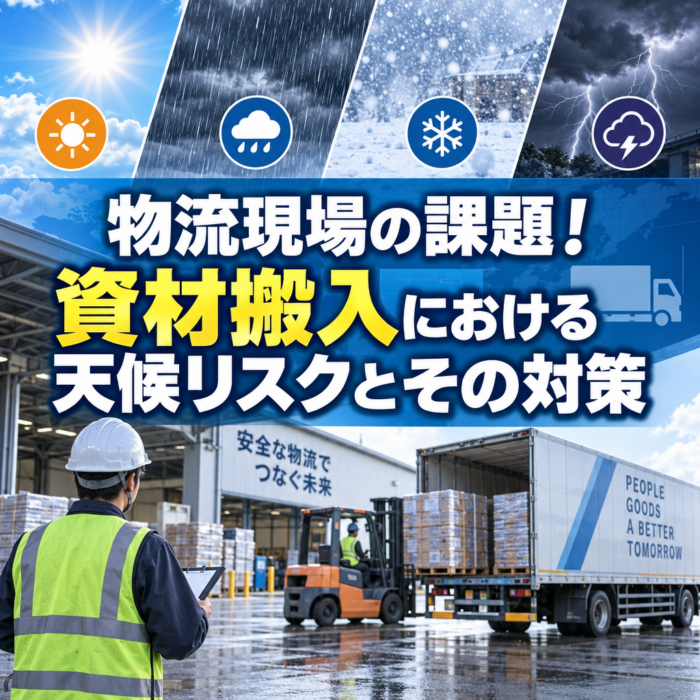 物流現場の課題！資材搬入における天候リスクとその対策