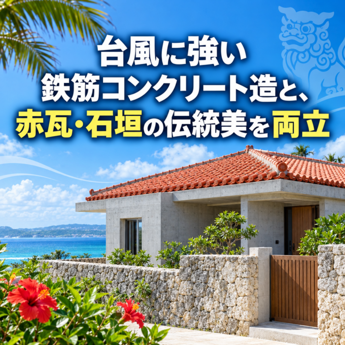 台風に強い鉄筋コンクリート造と、赤瓦・石垣の伝統美を両立